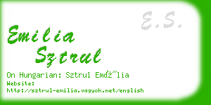 emilia sztrul business card